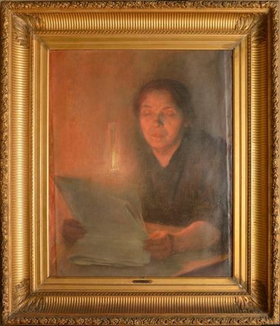 MOREAU Max (1902-1992) 
Portrait de femme
Huile sur toile, signée et datée en bas...