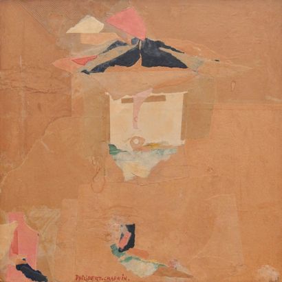 PHILIBERT-CHARRIN (1920-2007) 
Tête
Technique mixte et collage sur papier marouflé...