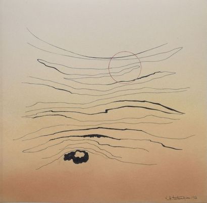 TUTUNDJIAN LÉON ARTHUR (1905-1968) 
Rythme horizontal, 1927
Aquarelle en encres de...