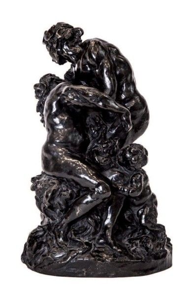 DALOU Aimé-Jules (1838-1902) 
Bacchus consolant Ariane
Groupe en bronze à patine...