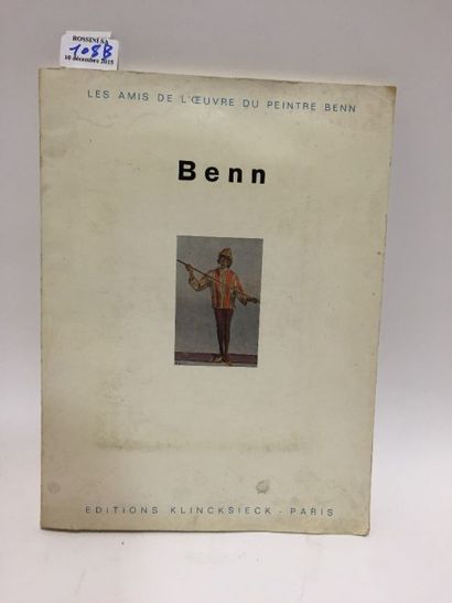 BENN, 1905-1989 Portrait de Paul VIALAR, 1958, huile sur carton, signé en bas à droite,...