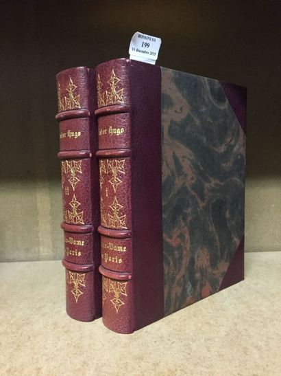 HUGO (Victor) Notre-Dame de Paris. Paris, Émile Testard et Cie, 1889. 2 volumes in-4,...