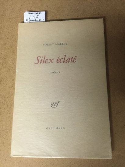 MALLET (Robert) Silex éclaté. Poèmes. Paris, NRF, Gallimard, [1976]. In-8, broché,...