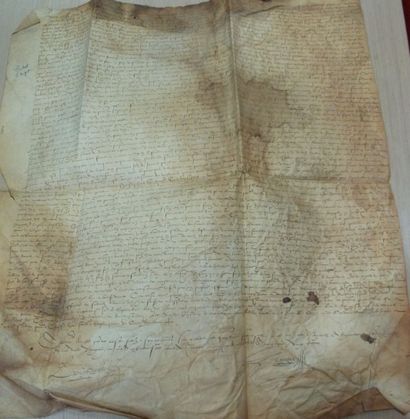 ANGOUMOIS Pièce manuscrite signée par L. Pichot et Leriget, Angoulême 10 mars 1551...