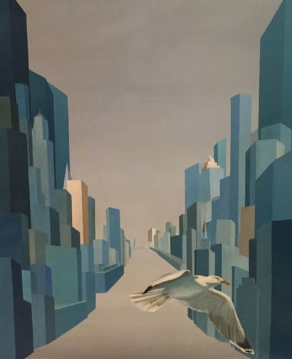 null ECOLE MODERNE

Oiseau dans la ville

Peinture sur toile, 

180x81cm.