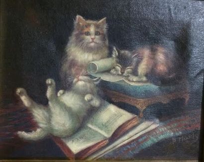 null MOODY P. (XXe siècle)

Les trois chats

Huile sur toile, signée en bas à droite,...