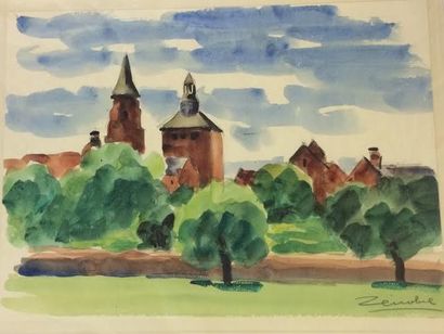 null ZENOBEL Pierre (1905 -1996)

Collonges La Rouge

Lot de 2 aquarelles, signées...