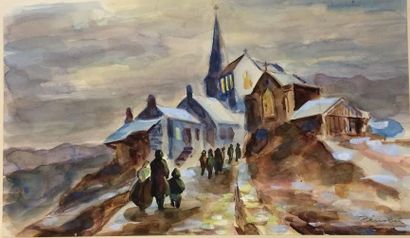 null ZENOBEL Pierre (1905 -1996)

Paysages de neige

Lot de 2 aquarelles, signées...