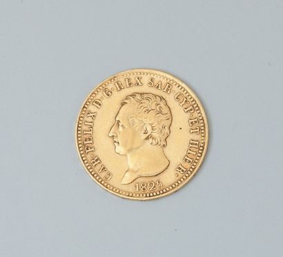 null Pièce 40 lires en or jaune 1825