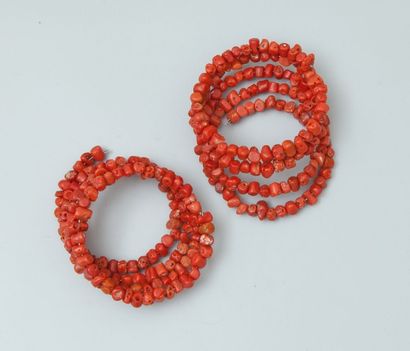 null Lot de 2 bracelets de corail