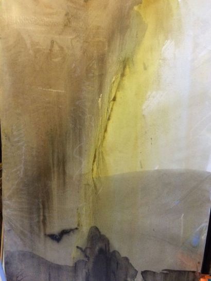 DAVID Eva (XXe siècle) Abstraction jaune

Technique mixte sur papier.

125x84 cm