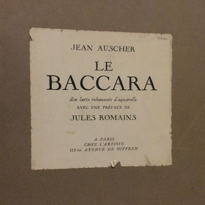 AUSCHER Jean (XXe siècle) Le baccara

Deux recueils de fac similés, de lavis réhaussés...