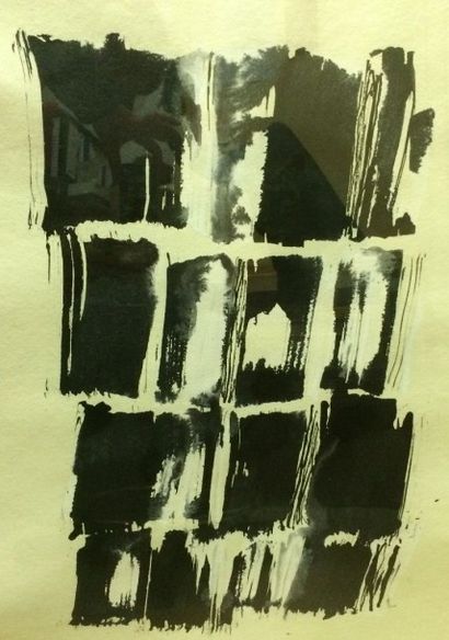 null ECOLE MODERNE
Composition, 2006
Encre et rehaut de blanc, non signé,
75x55 ...