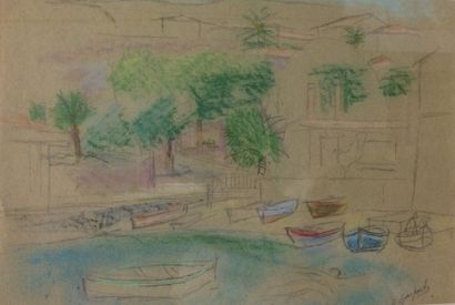 GASPART Alfred (1900-1993) Port

Pastel et crayon, signé en bas à droite,

20 x ...