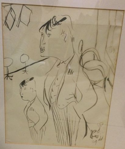 GROSZ Georges (dans le gout de..) Deux personnages, 1929

Encre, signée en bas à...
