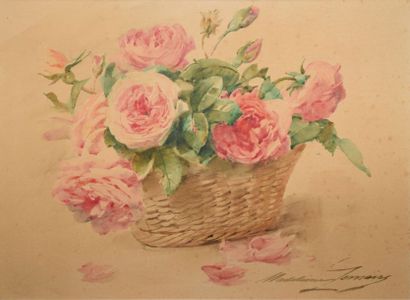 LEMAIRE Madeleine, 1845-1928 Corbeilles de roses

Deux aquarelles (une avec rousseurs...