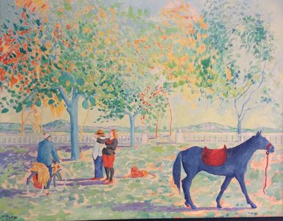 LIETARD Meix (né en 1944) Le cheval bleu

Huile sur toile, signée en bas à gauche,...