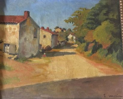 MORIN Fernand ( XIX-XXème siècle) L'entrée du Village

Huile sur toile, signée signée...