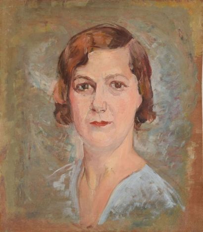 SCHLEIFER Savery, 1888-1945 Portrait de femme, 

huile sur panneau, cachet d'atelier...