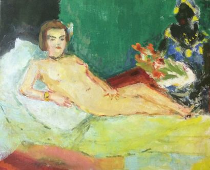 SICARD Pierre (1900-1981) Olympia d'après Manet

Huile sur toile, signature effacée...