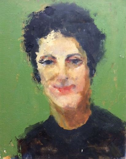 SICARD Pierre (1900-1981) Portrait de femme sur fond vert

Huile sur toile, cachet...
