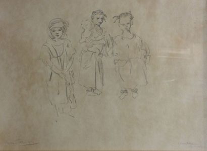 TASLITZKY BORIS (1911-2005) Enfants à ouaghlana 13.02.52, Algérie

Crayon (piqures),...