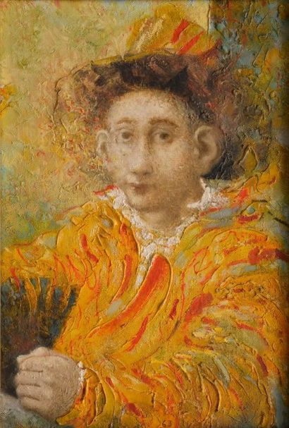 VERLINDE Claude, né en 1927 Portrait en tenue de carnaval, 1963

huile sur toile...