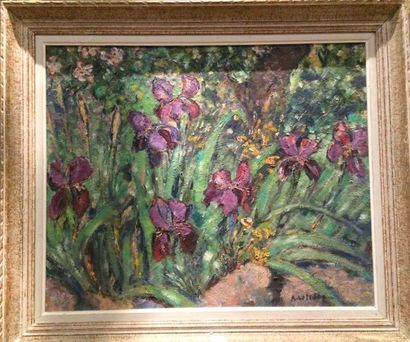 WILDER André (1871-1965) Fleurs
Huile sur toile, signée,
Signée en bas à droite,...
