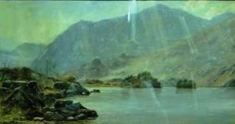 WILLIAMS Alexander, 1846-1930 Vue de Glanmore Lake des jardins de Derreen, Kerry,...