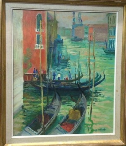 COLLOMB Paul (1921-2010) Le grand canal à Venise

Huile sur toile, signée en bas...