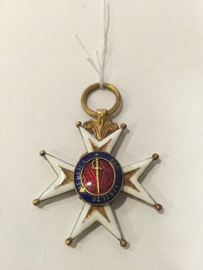 null Croix de chevalier de l'ordre de mérite militaire en or, module modifié sous...