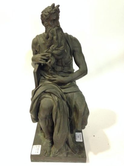 Michel Ange, d'après Moïse

Sculpture en bronze

F.Barbedienne fondeur 

Traces d'oxydation

H....