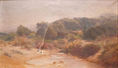 BOIVIN Emile, 1846-1920 
Paysages du Midi
Une huile sur panneau et une huile sur...