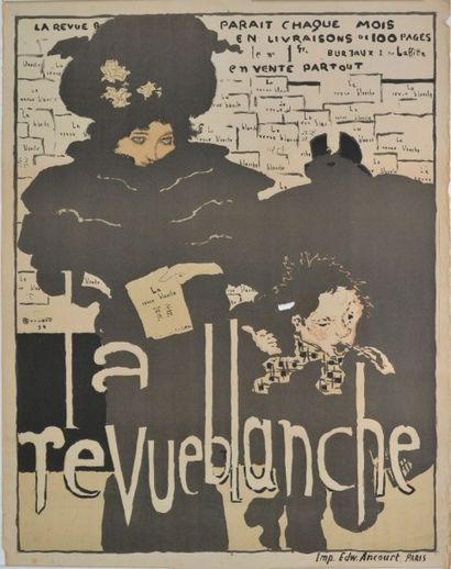 BONNARD Pierre, 1867-1947 
La Revue Blanche, 1894
Affiche lithographique (insolation,...
