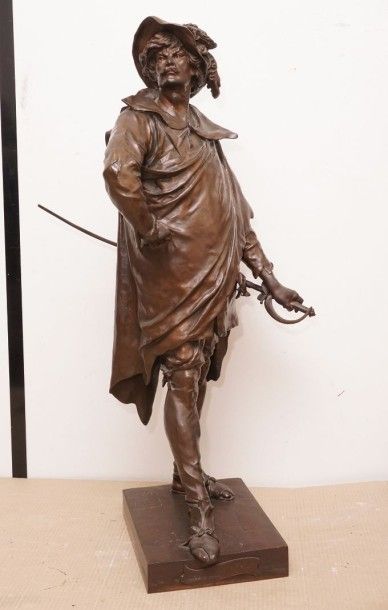 PICAULT Émile, 1833-1915 
Don César de Bazan
Bronze à patine brune (épée tordue),...
