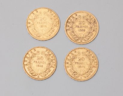 null 4 Pièces de 20 francs or napoléon III