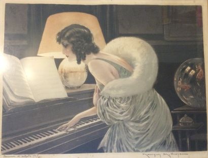 null MILLIERE Maurice (1871-1946)

La pianiste

Eau-forte (piqures), signée en bas...