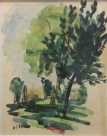 CHAMPAUX Alain (XXe siècle) 
La forêt, 1958...