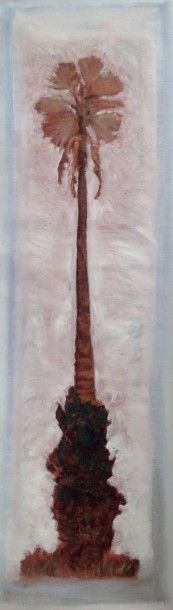 LAURENS-CAYE Marie (née en 1967) Palmier, 2014
Huile sur toile.
139x32 cm.