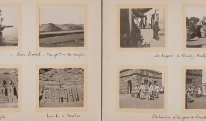 null Album de photographies anciennes. 

Égypte et Soudan, c. 1910. 

Louqsor. Colosses...