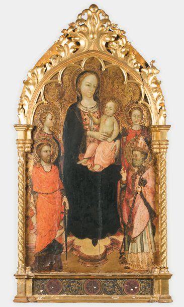 ROSSELLO DI JACOPO FRANCHI vers 1408 (Florence 1376 env. -1456) La Vierge et l'Enfant...