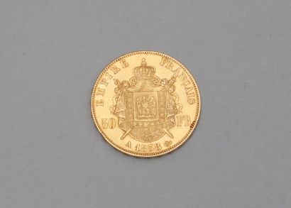 null Une pièce en or 50 Fr "Napoléon III" (1858 A)