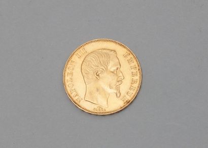 null Une pièce en or 50 Fr "Napoléon III" (1858 A)