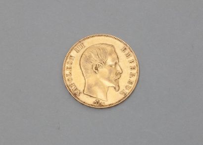 null Une pièce en or 50 Fr "Napoléon III" (1857 A)