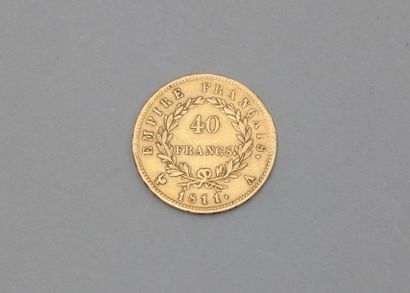 null Une pièce en or 40 Fr "Napoléon" (1811 A)