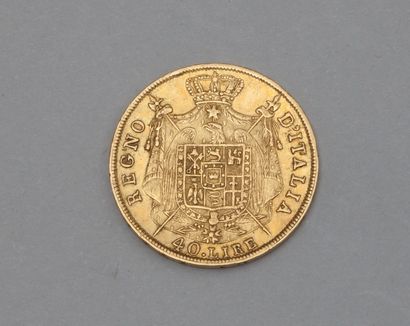null Une pièce en or 40 lire "Napoleone Imperatore" (1809 M)
