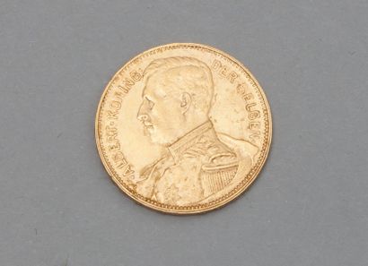 null 1 pièce 20 Fr Belge " Albert Koning" (1914).

