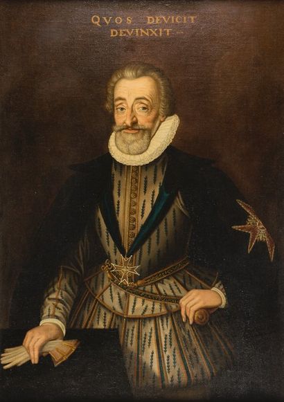 ECOLE FRANCAISE Manière du XVIIe siècle Portrait du roi de France Henri IV (1553...