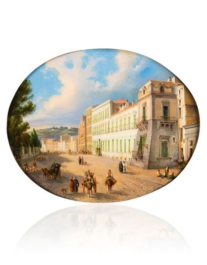 CARELLI Gonsalvo (Attribué à) 

Naples 1818 - id. ; 1910



Vue animée de rue 



Fixé...