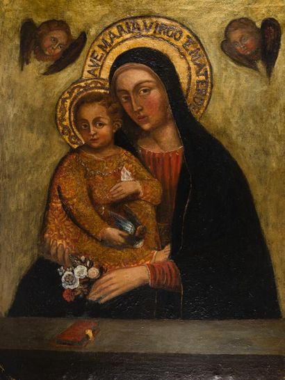 École italienne 

Dans le Goût de la première moitié du XIVe siècle

Vierge à l'enfant...